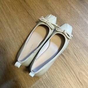 Charles & Keith - Bow Ballerinas (Low Block
Heels)